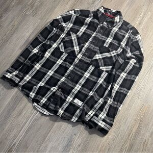JNCO Black and White Casual Button Down Shirt